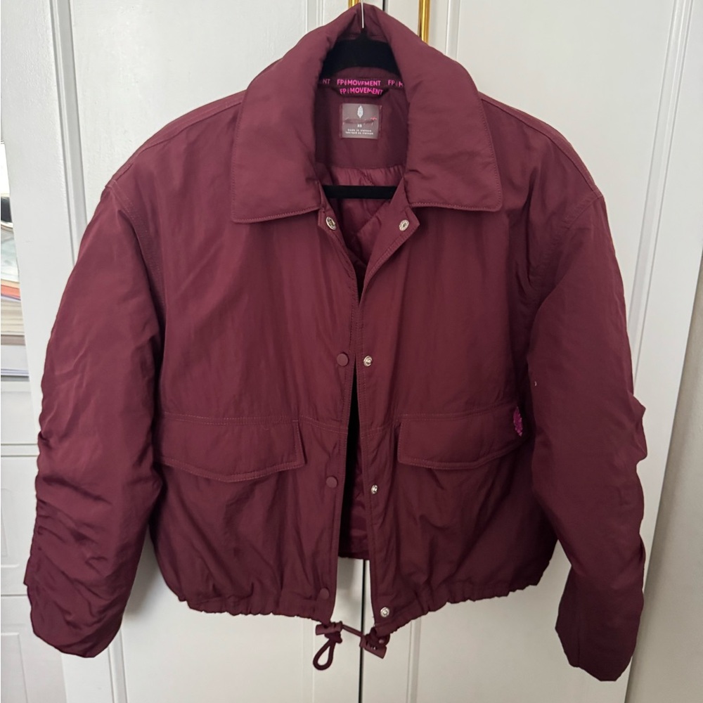 Free People Burgundy Jacket